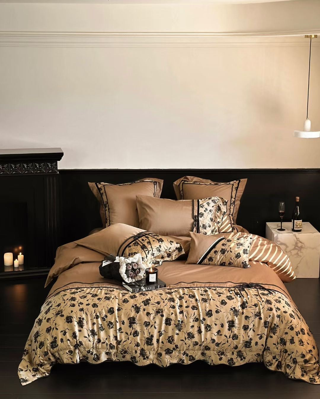 MIDNIGHT BLOSSOM ELEGANCE BEDDING SET